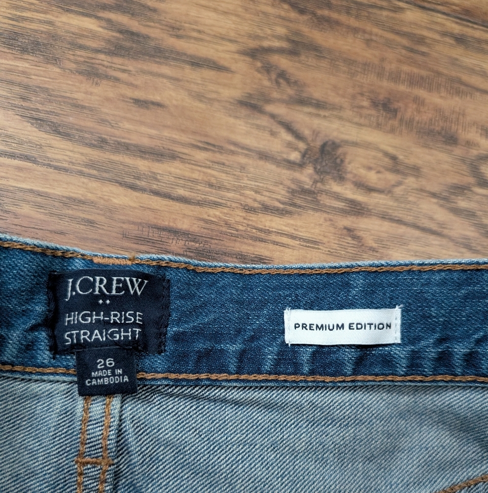 J. Crew Premium Edition High Rise Straight Leg Jeans‎ - Picture 3 of 5